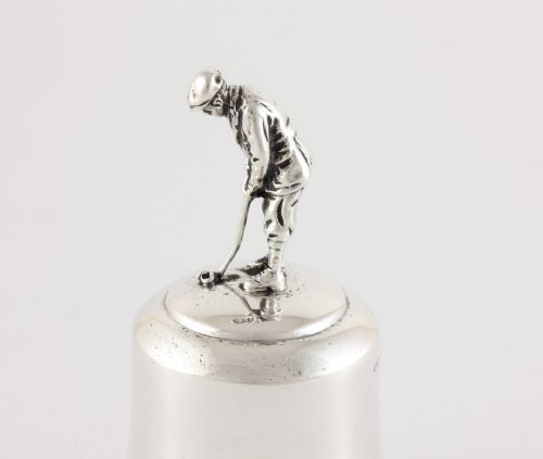 fig 2. Silver Golfer Table Bell.