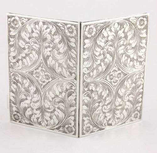 Italian Silver Folding Picture Frame. Baglioni Palace Florence.