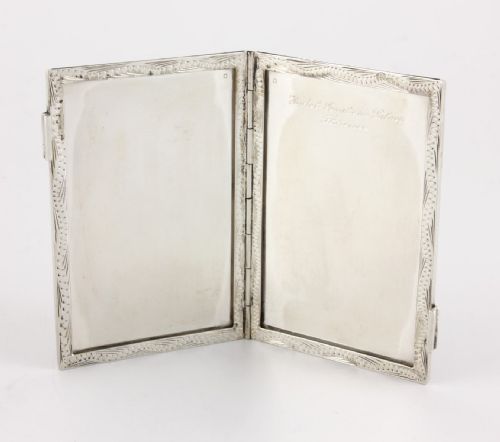 fig 1. Italian Silver Folding Picture Frame. Baglioni Palace Florence.
