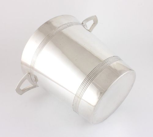 fig 2. Silver Plate Champagne Wine Cooler and Floor Stand.