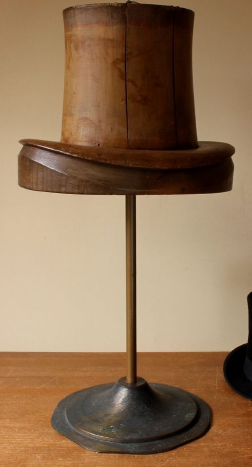 Wood Milliner's Top Hat Block.