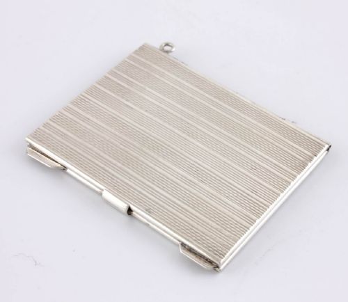 fig 1. Italian Silver Folding Pocket Photo Frame.