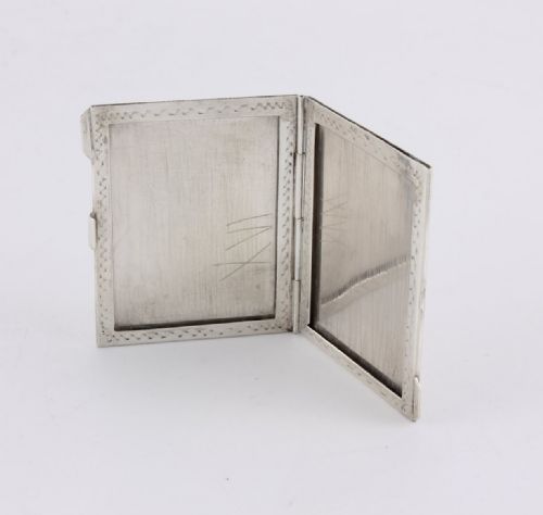 fig 2. Italian Silver Folding Pocket Photo Frame.