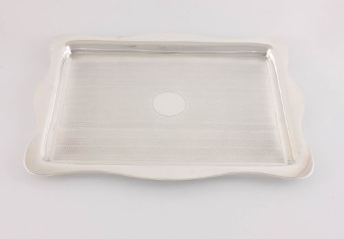 fig 2. Art Deco Solid Silver Engine Turned Drinks Tray.