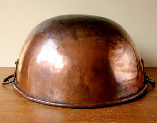 fig 1. Large French Copper Chocolate Mixing Bowl.