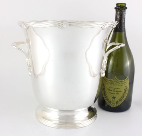 fig 1. French Silver Plate Wine Cooler Champagne Bucket By St Medard