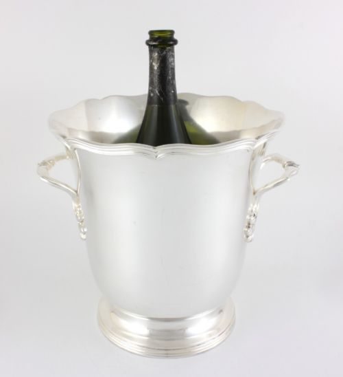 fig 2. French Silver Plate Wine Cooler Champagne Bucket By St Medard