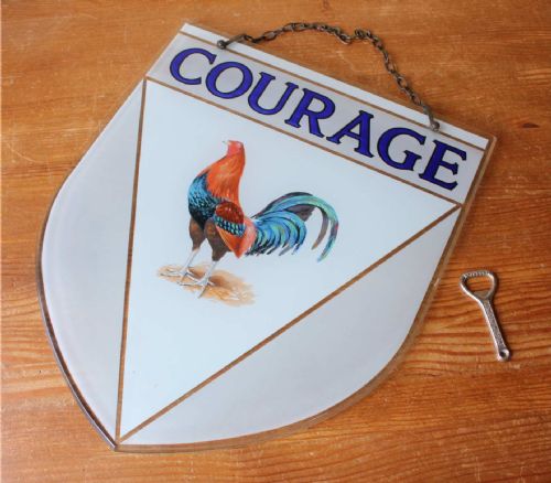 fig 1. Courage Glass Brewery Advertising Sign. Art Deco.