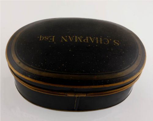 fig 2. English Barristers Wig & Tole Tin. Ravenscroft Law.