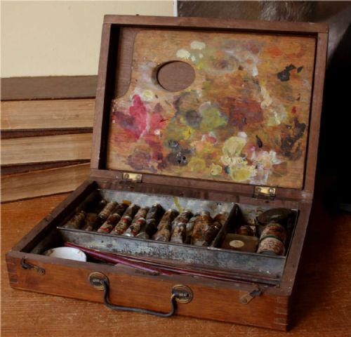 Victorian Winsor & Newton Artist Painting Box.