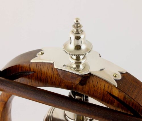 fig 2. Victorian English Oak Horseshoe & Silver Plated Bell Dinner Table Gong.
