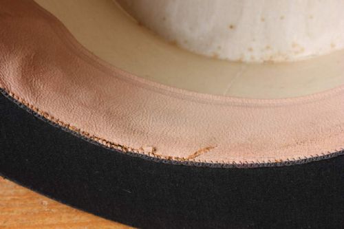 fig 1. Antique Black Plush Silk Top Hat. Troyes France. Large Size UK 7. USA 7 1/8.