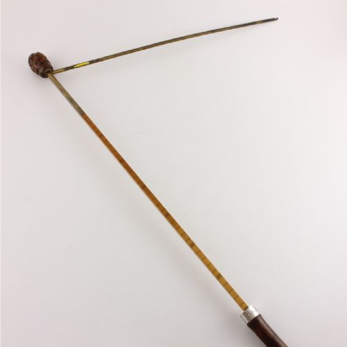 Bamboo Root Walking Cane with Horse Measuring Stick. Swaine & Adeney