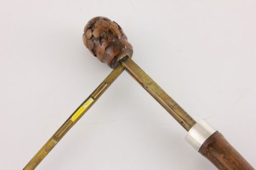 fig 1. Bamboo Root Walking Cane With Horse Measuring Stick. Swaine & Adeney