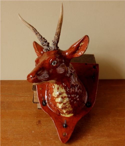 French Bavent Terracotta Deer Key Hook.