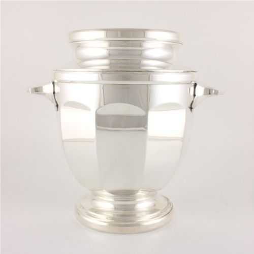 fig 1. French Silver Plated Wine Champagne Cooler Ice Bucket.