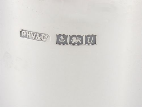 fig 1. Silver Double Cocktail Jigger Drinks Measure. P.H.Vogel & Co 1969.