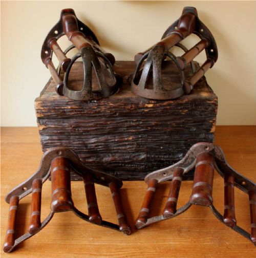 4 Antique Saddle Harness Tack Racks by Musgrave & Co.