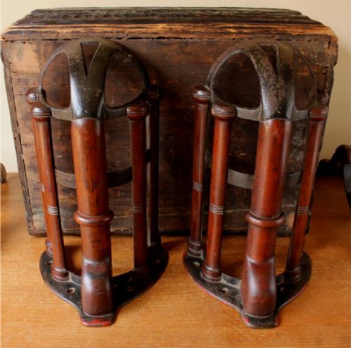 fig 1. 4 Antique Saddle Harness Tack Racks By Musgrave & Co.
