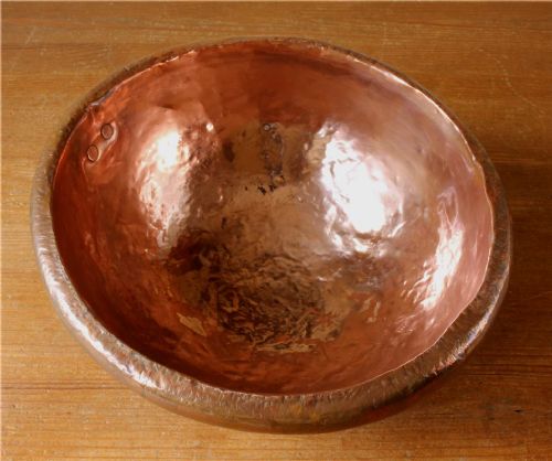 French Copper Chocolate Mixing Bowl. Miquelard Paris.