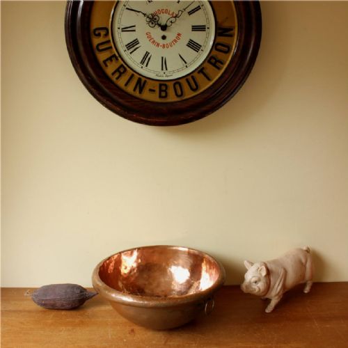 fig 1. French Copper Chocolate Mixing Bowl. Miquelard Paris.