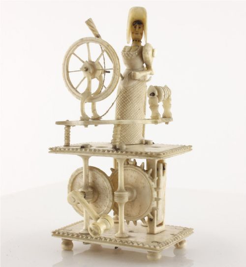 Napoleonic Prisoner of War Bone Spinning Jenny. C1810.