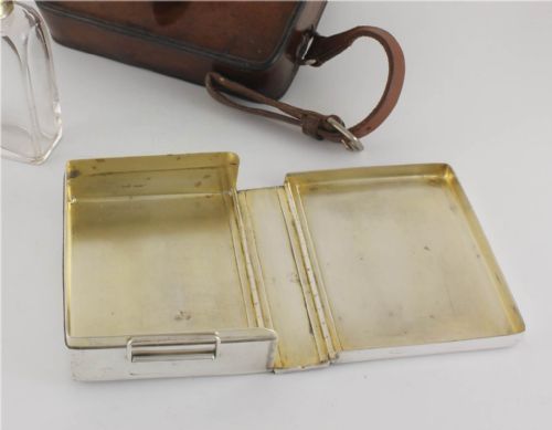 fig 2. Finnigans Leather Cased Sandwich Tin & Flask.