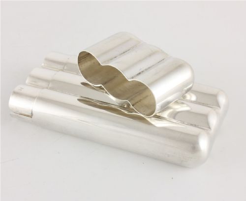 fig 2. Italian Solid Silver Cigar Slip Case. 1960