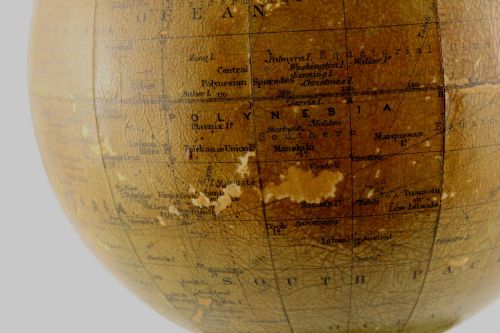 fig 1. Antique 6 Inch Philips Terrestrial Globe.