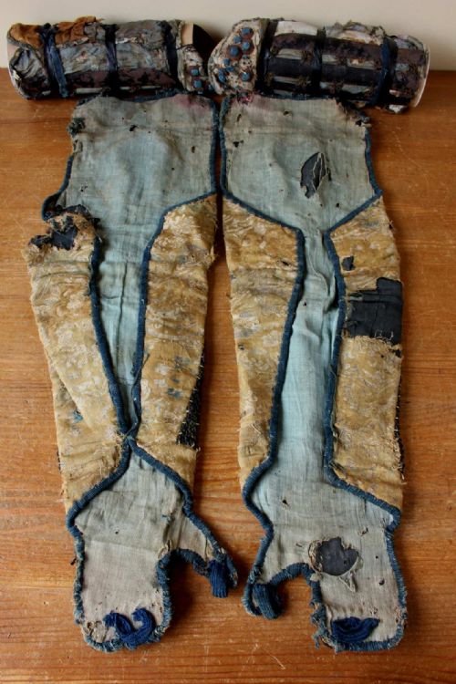 fig 2. Set of 4 Japanese Samurai Armour Pieces. Kote Arm & Leg Protector. Edo Period.