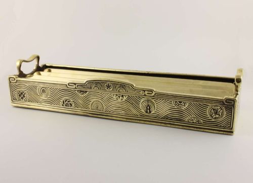 THOMAS JECKYLL BRASS ASH CINDER FIREPLACE PAN BARNARD BISHOP BARNARDS
