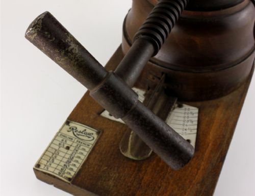 fig 1. Antique Reslaw Mechanical Milliner's Hat Sizer Block.