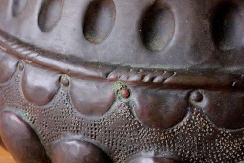 ANTIQUE COPPER TABLE BOWL 18TH CENTURY ITALIAN WINE CISTERN JARDINIERE - ADDITIONAL PHOTO 11