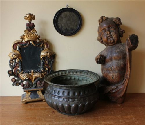 ANTIQUE COPPER TABLE BOWL 18TH CENTURY ITALIAN WINE CISTERN JARDINIERE - ADDITIONAL PHOTO 18
