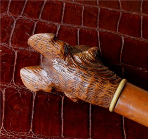 BLACK FOREST ARTICULATED ALSATIAN GERMAN SHEPHERD DOG WALKING STICK CANE - ADDITIONAL PHOTO 11
