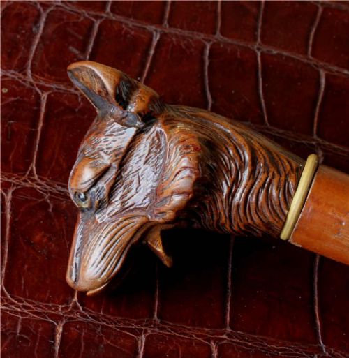 BLACK FOREST ARTICULATED ALSATIAN GERMAN SHEPHERD DOG WALKING STICK CANE - ADDITIONAL PHOTO 16
