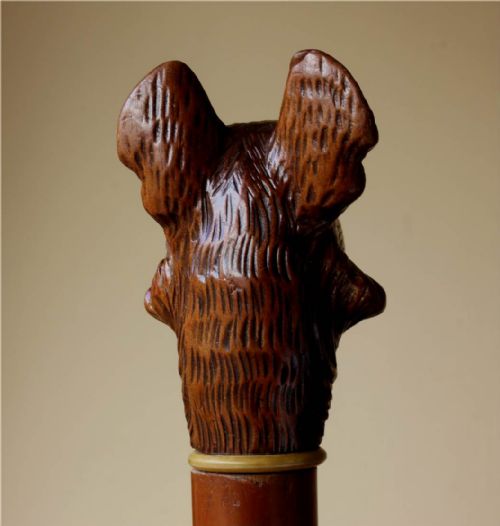 BLACK FOREST ARTICULATED ALSATIAN GERMAN SHEPHERD DOG WALKING STICK CANE - ADDITIONAL PHOTO 17