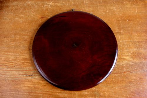 ANTIQUE ROUND WALL MIRROR DECORATIVE WOOD VICTORIAN FOXED MIRROR PLATE - ADDITIONAL PHOTO 13