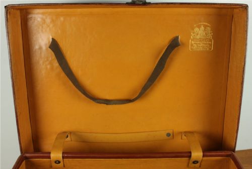 ANTIQUE LARGE LEATHER MULTI TOP HAT BOX CASE HATTER SCOTT CO WAA - ADDITIONAL PHOTO 3