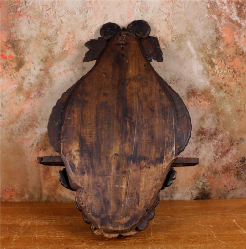 ANTIQUE GROTESQUE FACE WALL SHELF 19TH CENTURY WOOD DEMON PIPE RACK - ADDITIONAL PHOTO 14