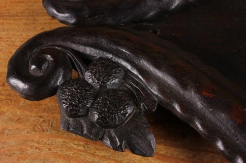 ANTIQUE GROTESQUE FACE WALL SHELF 19TH CENTURY WOOD DEMON PIPE RACK - ADDITIONAL PHOTO 19