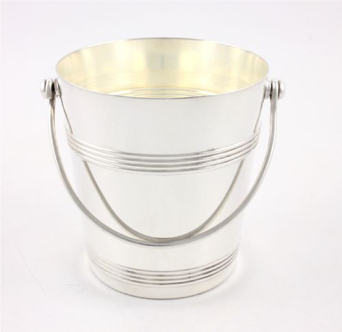 ANTIQUE SILVER PLATED FRENCH ICE BUCKET CHRISTOFLE GALLIA PAIL C1940 - ADDITIONAL PHOTO 2