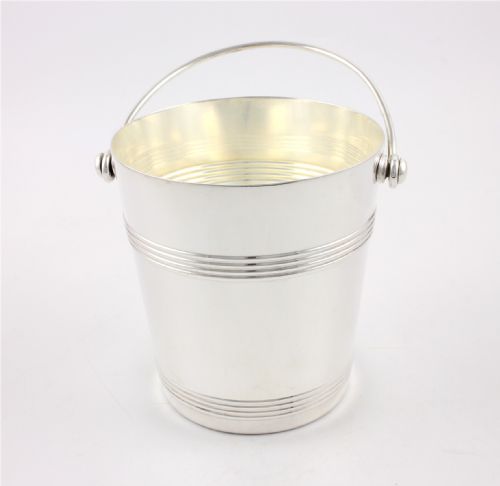 ANTIQUE SILVER PLATED FRENCH ICE BUCKET CHRISTOFLE GALLIA PAIL C1940 - ADDITIONAL PHOTO 3