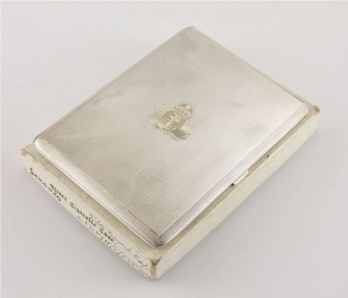 SILVER ROYAL NAVY WW2 CIGARETTE CASE MILITARY SOUTH AFRICAN NAVAL FORCE - ADDITIONAL PHOTO 9