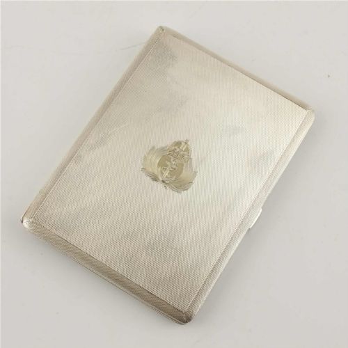SILVER ROYAL NAVY WW2 CIGARETTE CASE MILITARY SOUTH AFRICAN NAVAL FORCE - ADDITIONAL PHOTO 16