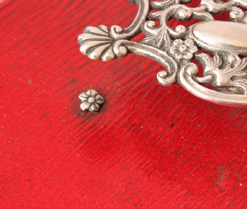 VICTORIAN SILVER BUTTERFLY NOVELTY STATIONERY PAPER CLIP 1895 HINGED DESK TIDY - ADDITIONAL PHOTO 4