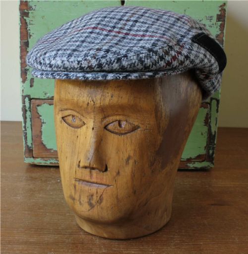 WOOD HEAD FACE HAT BLOCK ANTIQUE FRENCH MILLINERS MANNEQUIN WIG DISPLAY - ADDITIONAL PHOTO 13