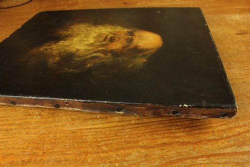 ANTIQUE BEARDED GENTLEMAN OIL PAINTING OLD MAN BEARD PORTRAIT 1913 - ADDITIONAL PHOTO 16