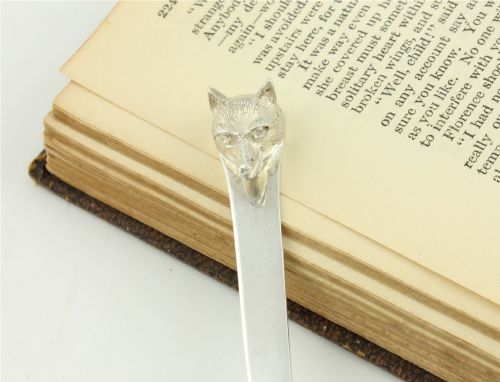 ANTIQUE ASPREY FOX HEAD SILVER LETTER OPENER PAPER KNIFE PAGE TURNER - ADDITIONAL PHOTO 3