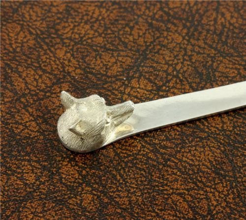 ANTIQUE ASPREY FOX HEAD SILVER LETTER OPENER PAPER KNIFE PAGE TURNER - ADDITIONAL PHOTO 12